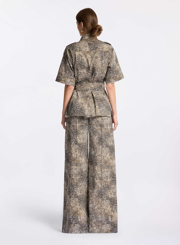 Elie Saab Animalier Print Shirt Micro Animalier