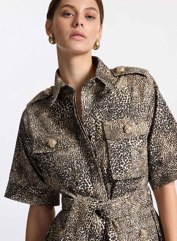 Elie Saab Animalier Print Shirt Micro Animalier