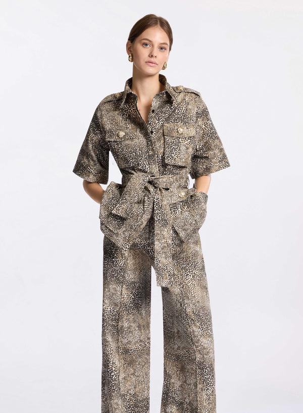 Elie Saab Animalier Print Shirt Micro Animalier