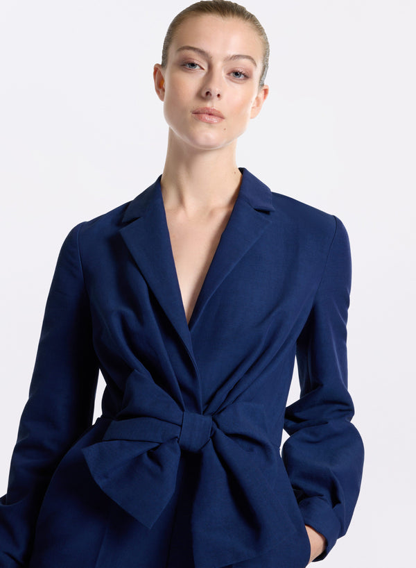 Elie Saab Bow Detail Jumpsuit Empire Blue