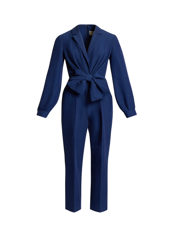 Elie Saab Bow Detail Jumpsuit Empire Blue