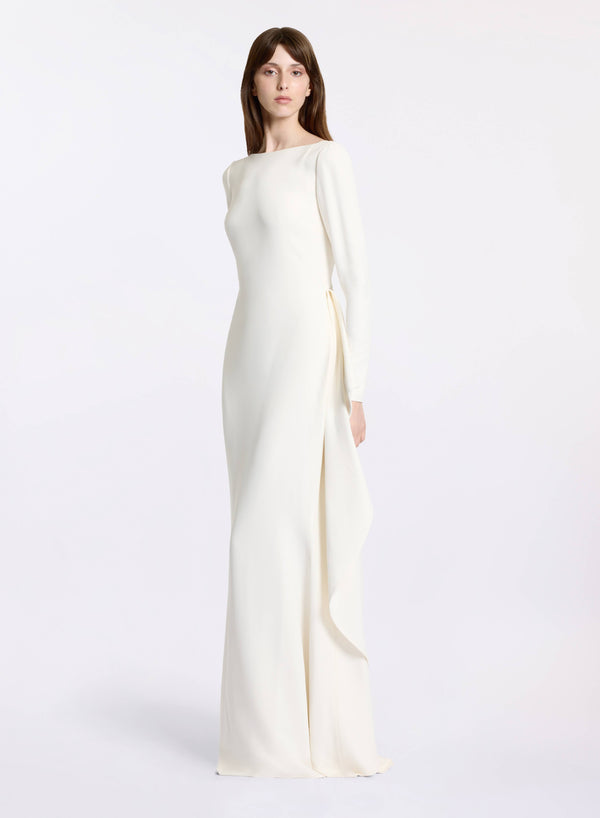 elie saab Cady long dress Off White