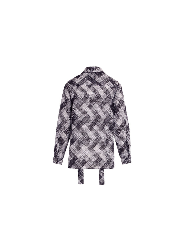 Elie Saab Chevron Shirt Black And White