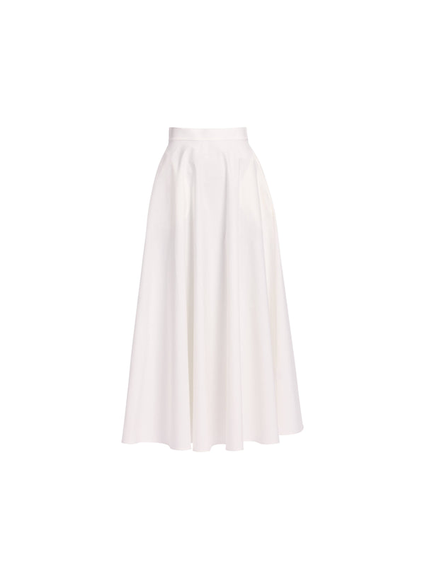 Elie Saab Cotton Skirt Powder White