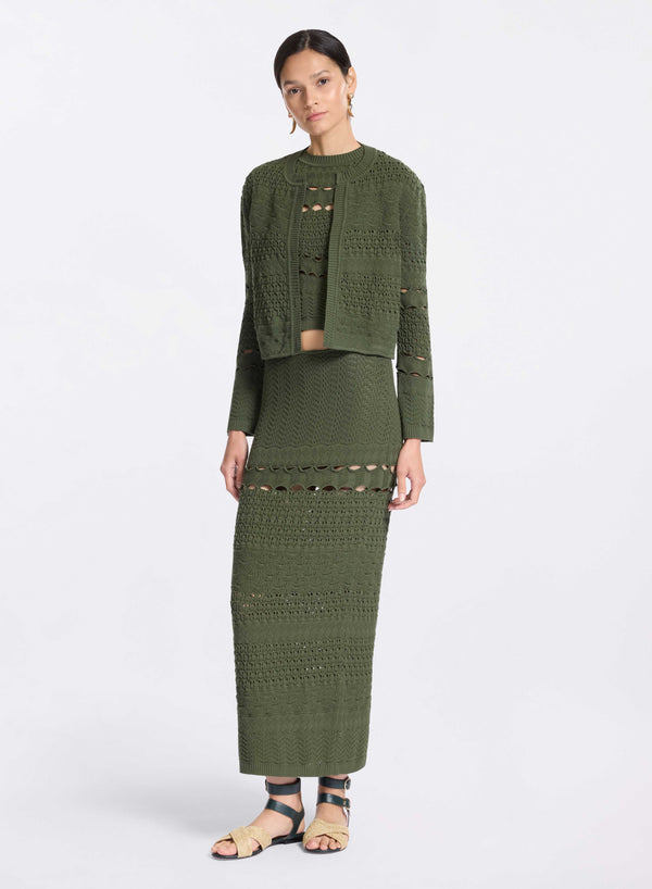 elie saab Cut-out knit cardigan Palm Shade