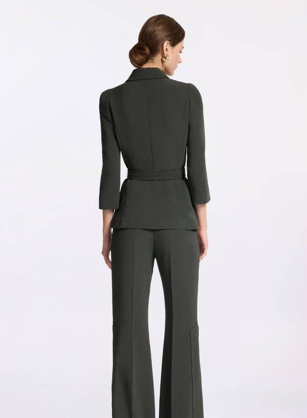 Elie Saab Elephant Buckle Cady Jacket Palm Shade