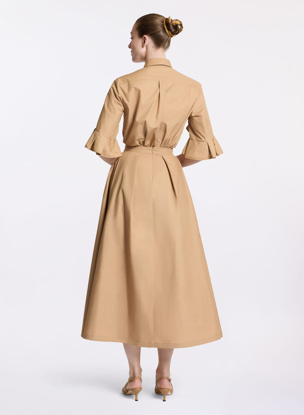 Elie Saab Embellished Poplin Shirt Cappuccino