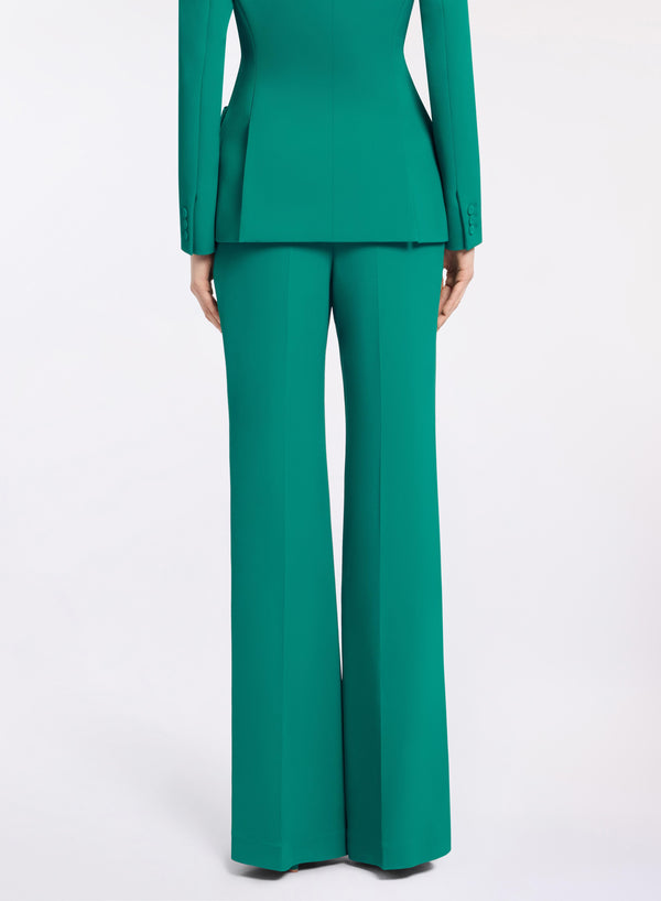 Elie Saab Flared Cady Pants Absinthe Green