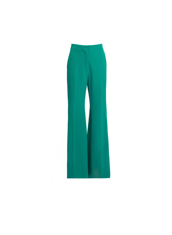 Elie Saab Flared Cady Pants Absinthe Green