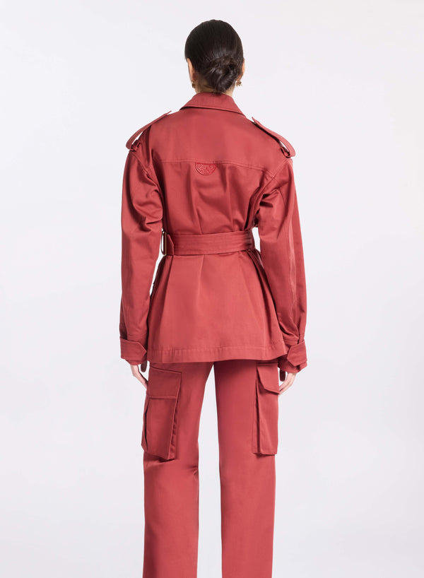 Elie Saab Gabardine Jacket Fireball Lily