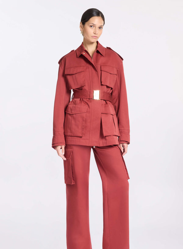 elie saab Gabardine jacket Fireball Lily