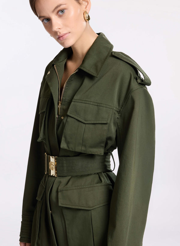 Elie Saab Gabardine Jacket Palm Shade