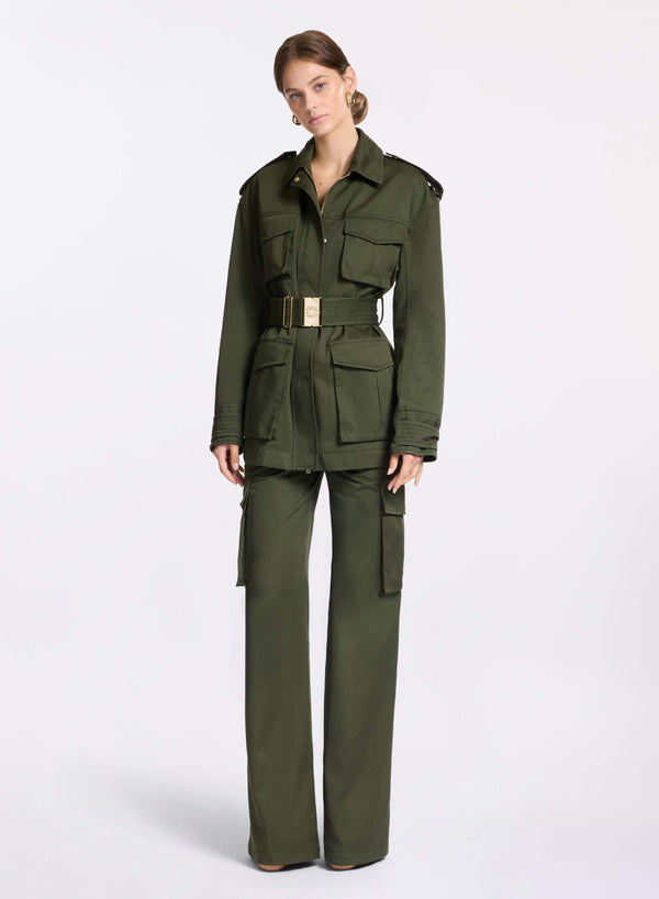 elie saab Gabardine jacket Palm Shade