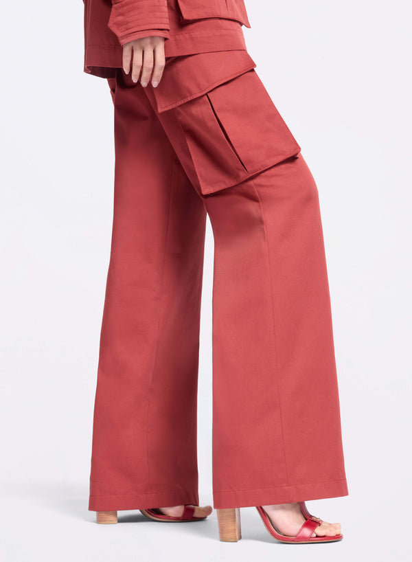 Elie Saab Gabardine Pants Fireball Lily