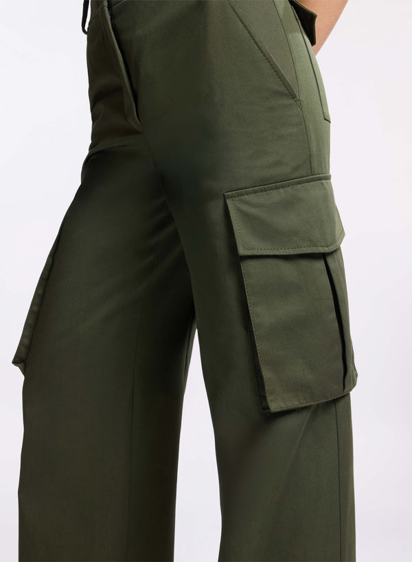 Elie Saab Gabardine Pants Palm Shade