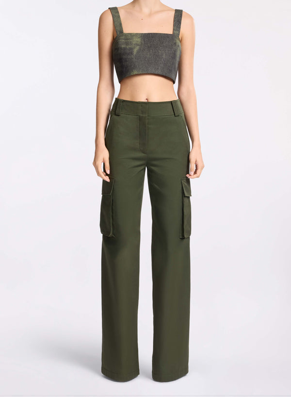 elie saab Gabardine pants Palm Shade