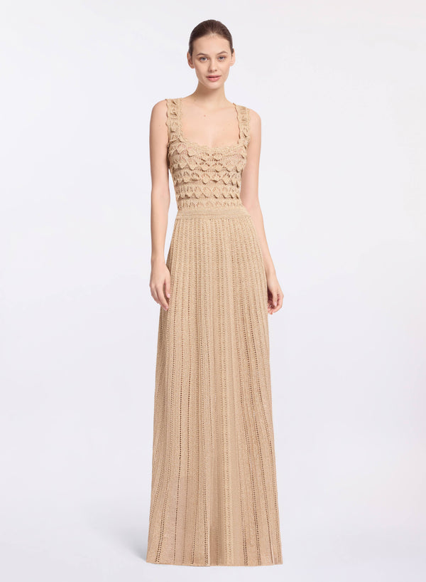 elie saab Gold crochet dress Gold