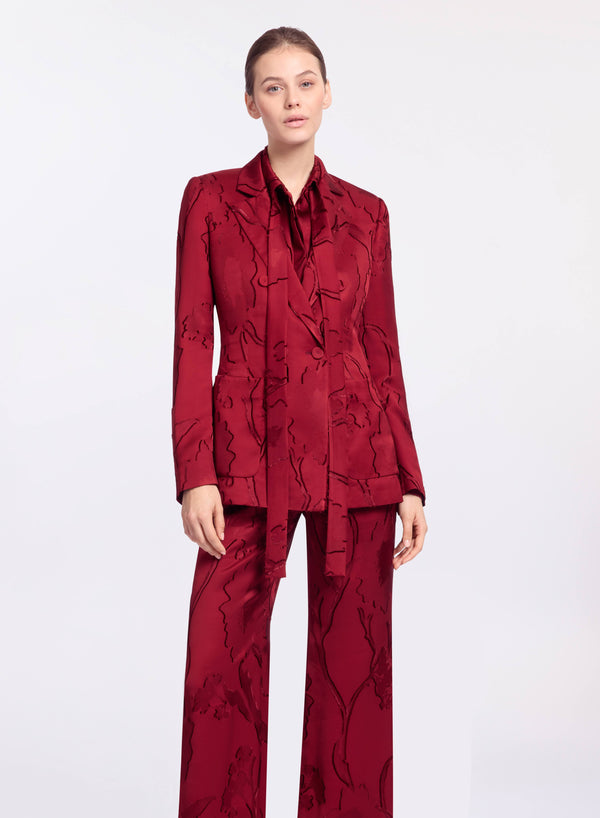 elie saab Jacquard blazer Luscious Red