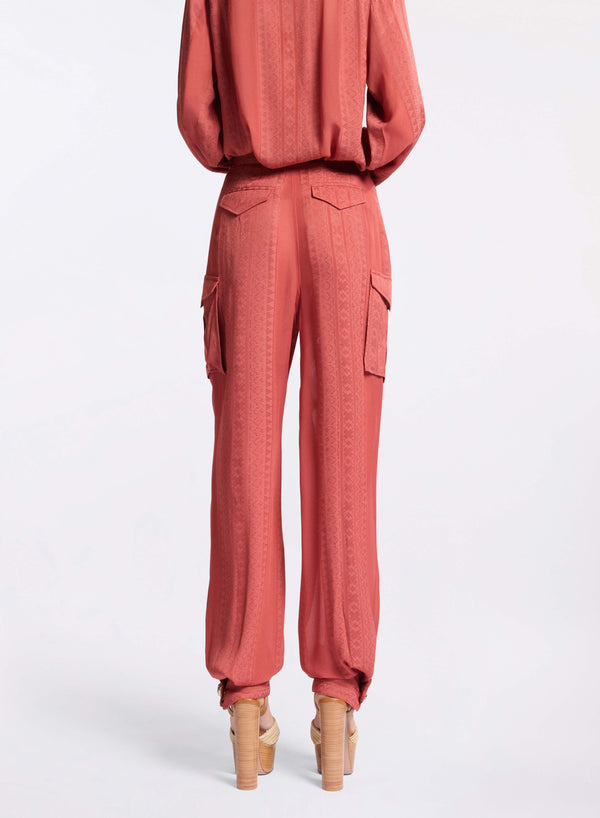 Elie Saab Jacquard Pants Fireball Lily