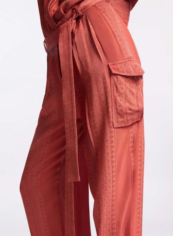 Elie Saab Jacquard Pants Fireball Lily