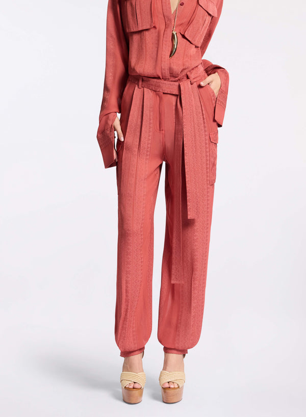 elie saab Jacquard pants Fireball Lily