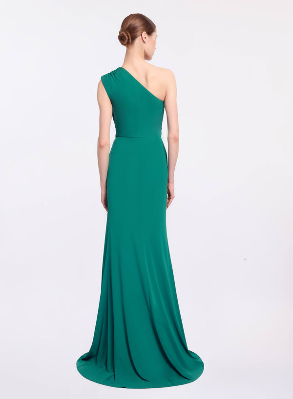 Elie Saab Jersey Long Dress Absinthe Green