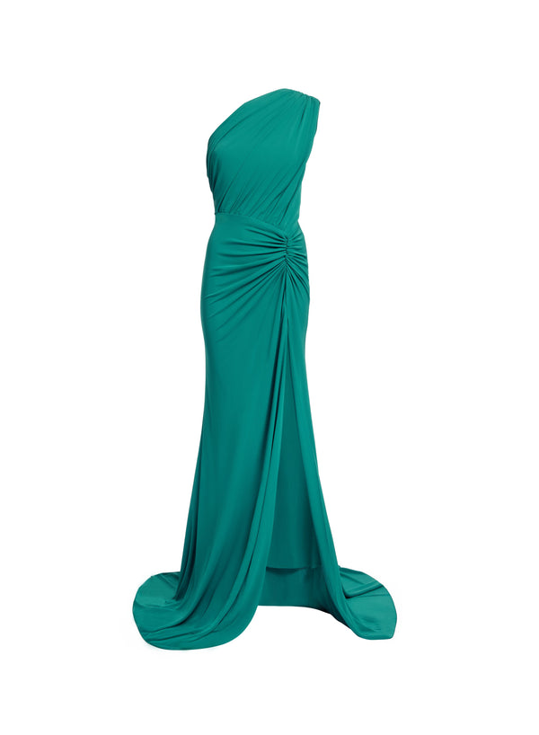 Elie Saab Jersey Long Dress Absinthe Green