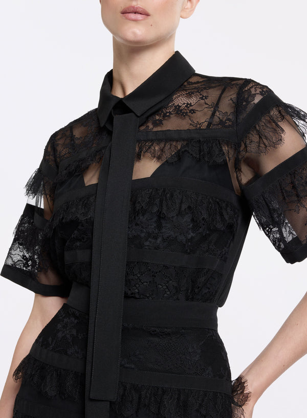 elie saab Lace blouse Black