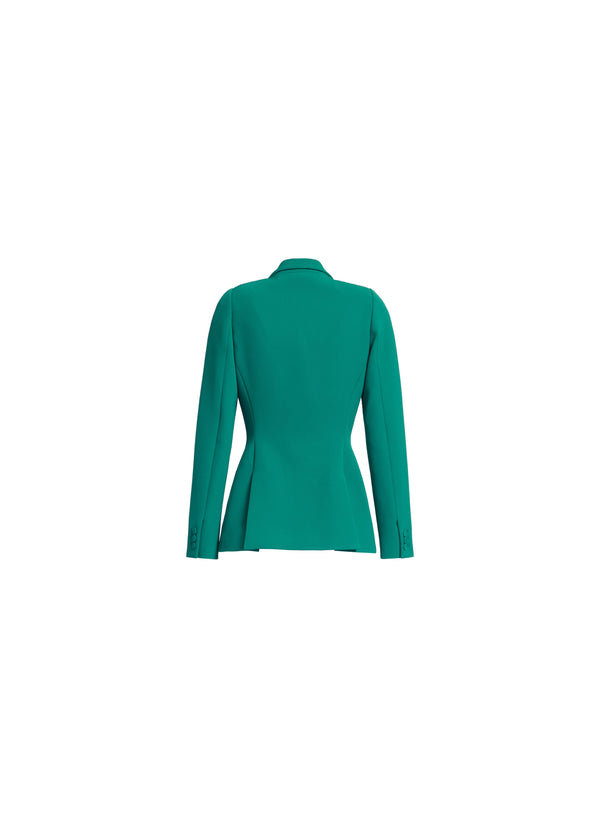 Elie Saab Lace Up Cady Blazer Absinthe Green