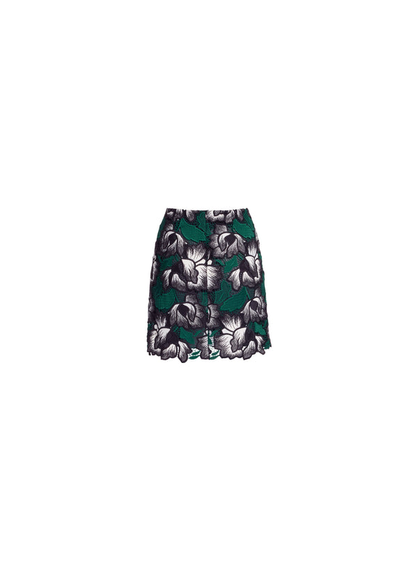 Elie Saab Macramé Short Skirt Multicolor