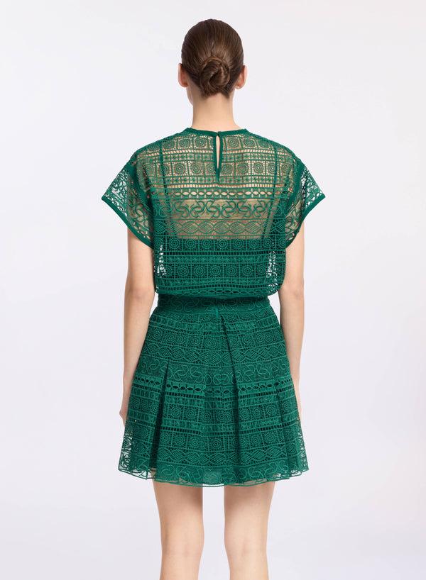 Elie Saab Macramé Top Absinthe Green