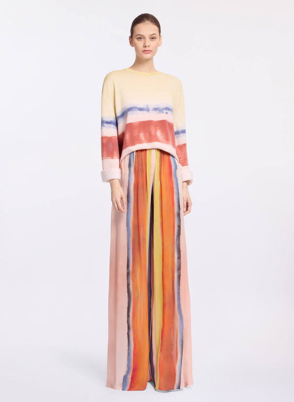 Elie Saab Multicolor Knit Sweater Rothko Print