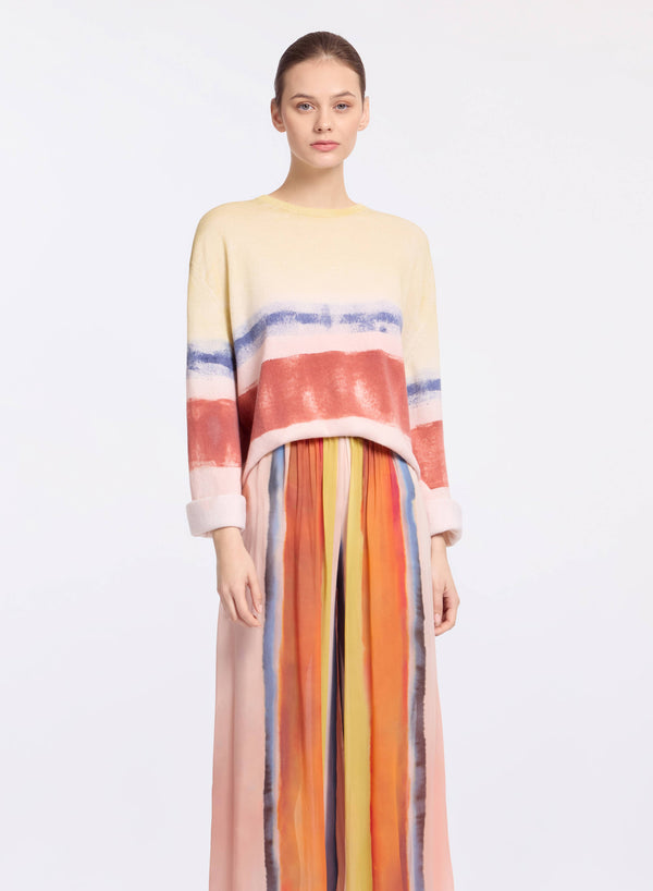 elie saab Multicolor knit sweater Rothko Print