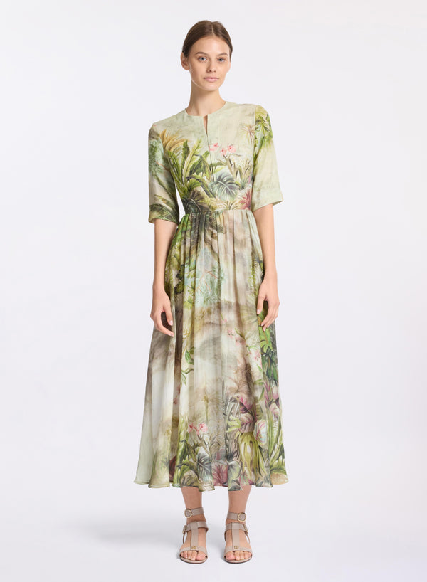 elie saab Oasis printed linen dress Oasis II