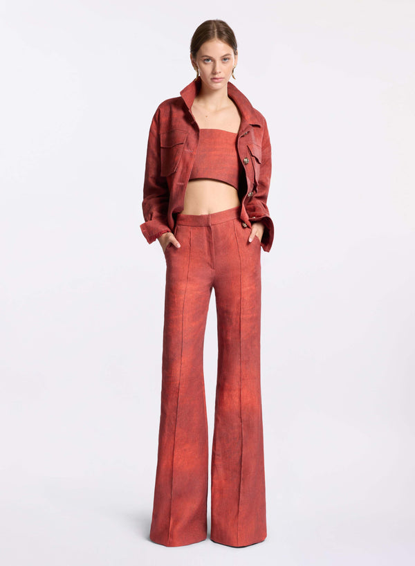 elie saab Oversized linen jacket Fireball Lily