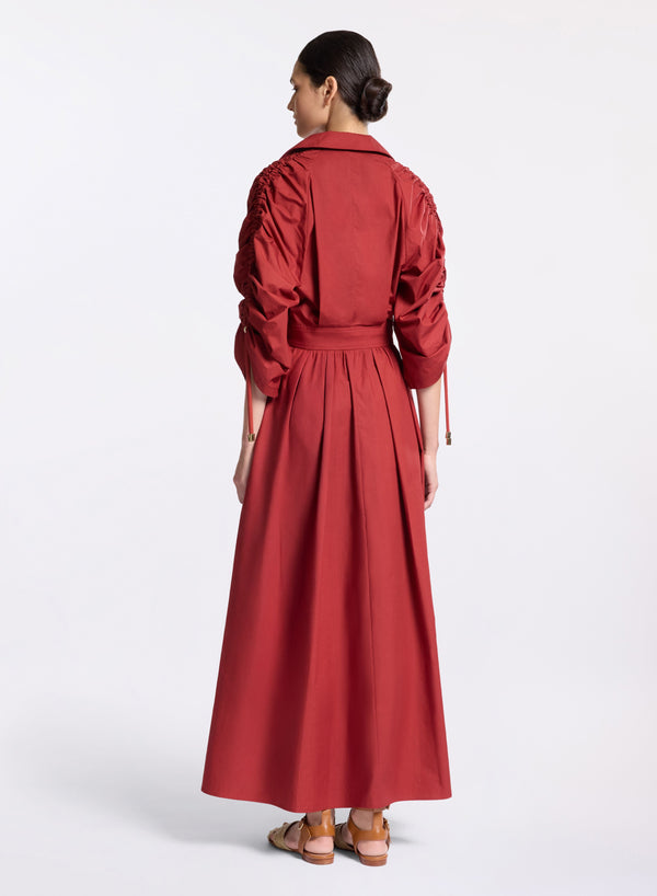 Elie Saab Poplin Cotton Dress Fireball Lily