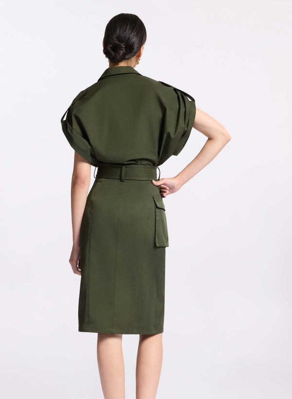 Elie Saab Poplin Cotton Shirt Palm Shade