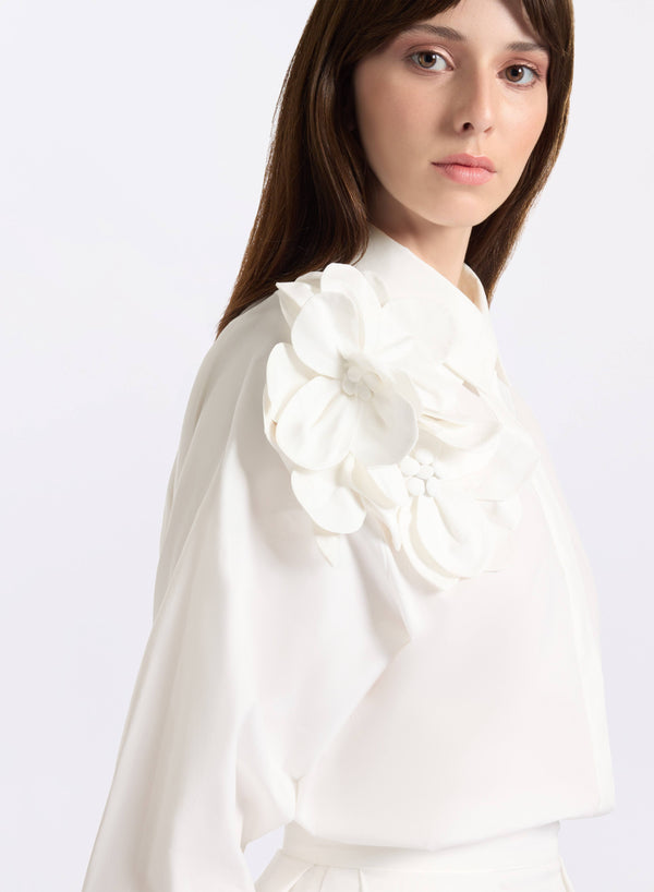 Elie Saab Poplin Shirt Off White