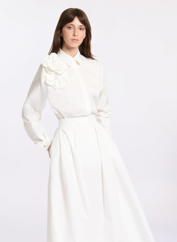 Elie Saab Poplin Shirt Off White