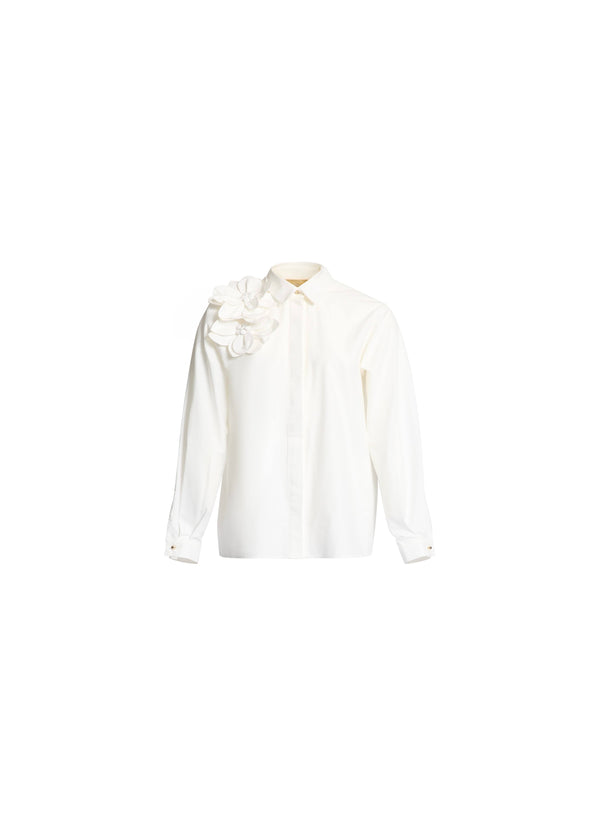 Elie Saab Poplin Shirt Off White