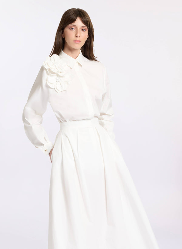 elie saab Poplin shirt Off White