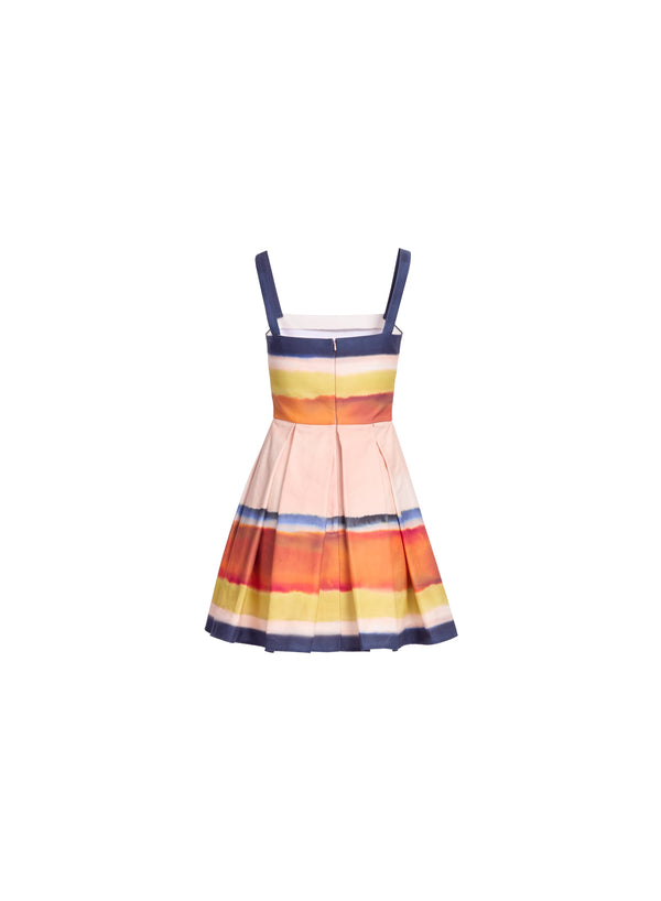 Elie Saab Printed Cotton Short Dress Rothko Print
