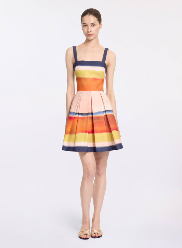 elie saab Printed cotton short dress Rothko Print