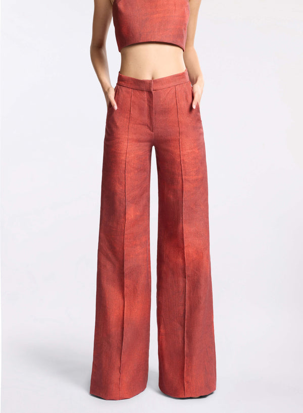 elie saab Printed linen pants Fireball Lily