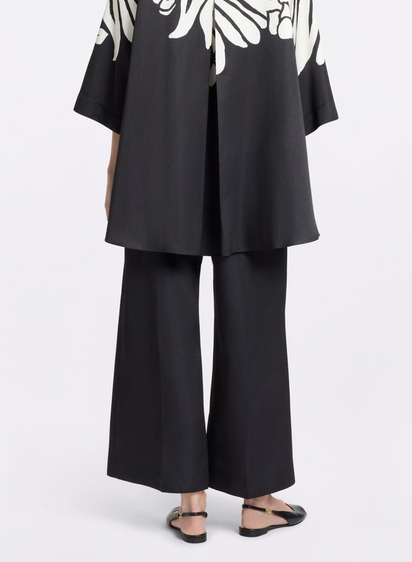 Elie Saab Printed Mikado Pants Flower Print