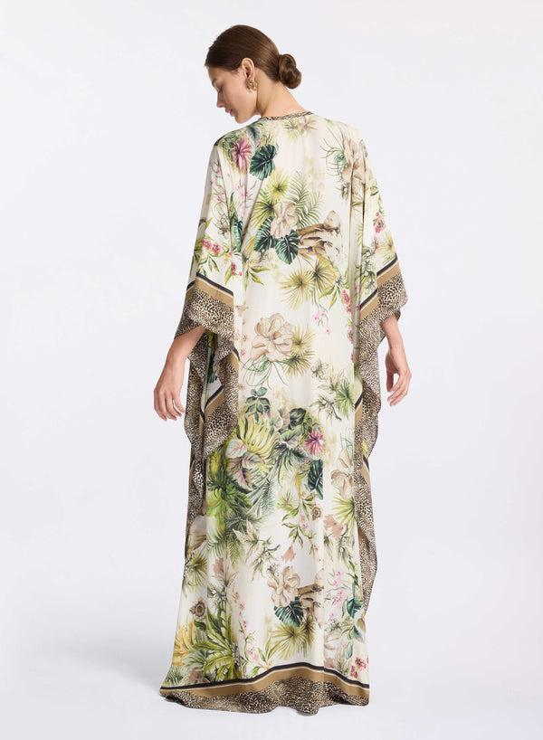 Elie Saab Savannah Print Chiffon Kaftan Foulard
