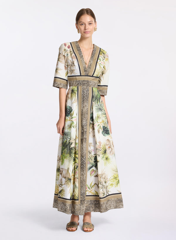 Elie Saab Savannah Print Cotton Dress Foulard