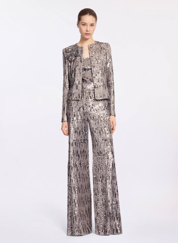 elie saab Sequins pants Silver