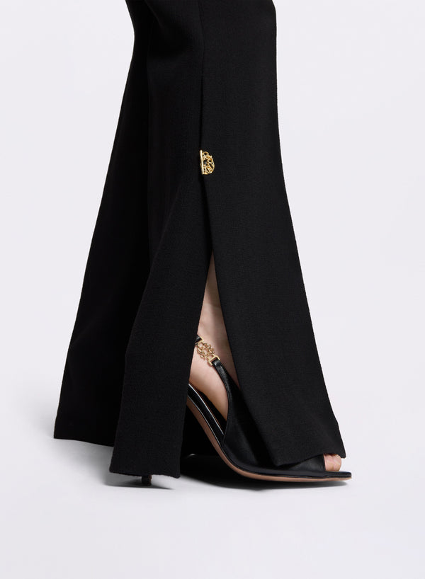 Elie Saab Side Slit Flared Pants Black