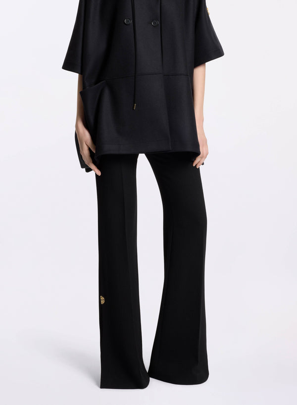 Elie Saab Side Slit Flared Pants Black